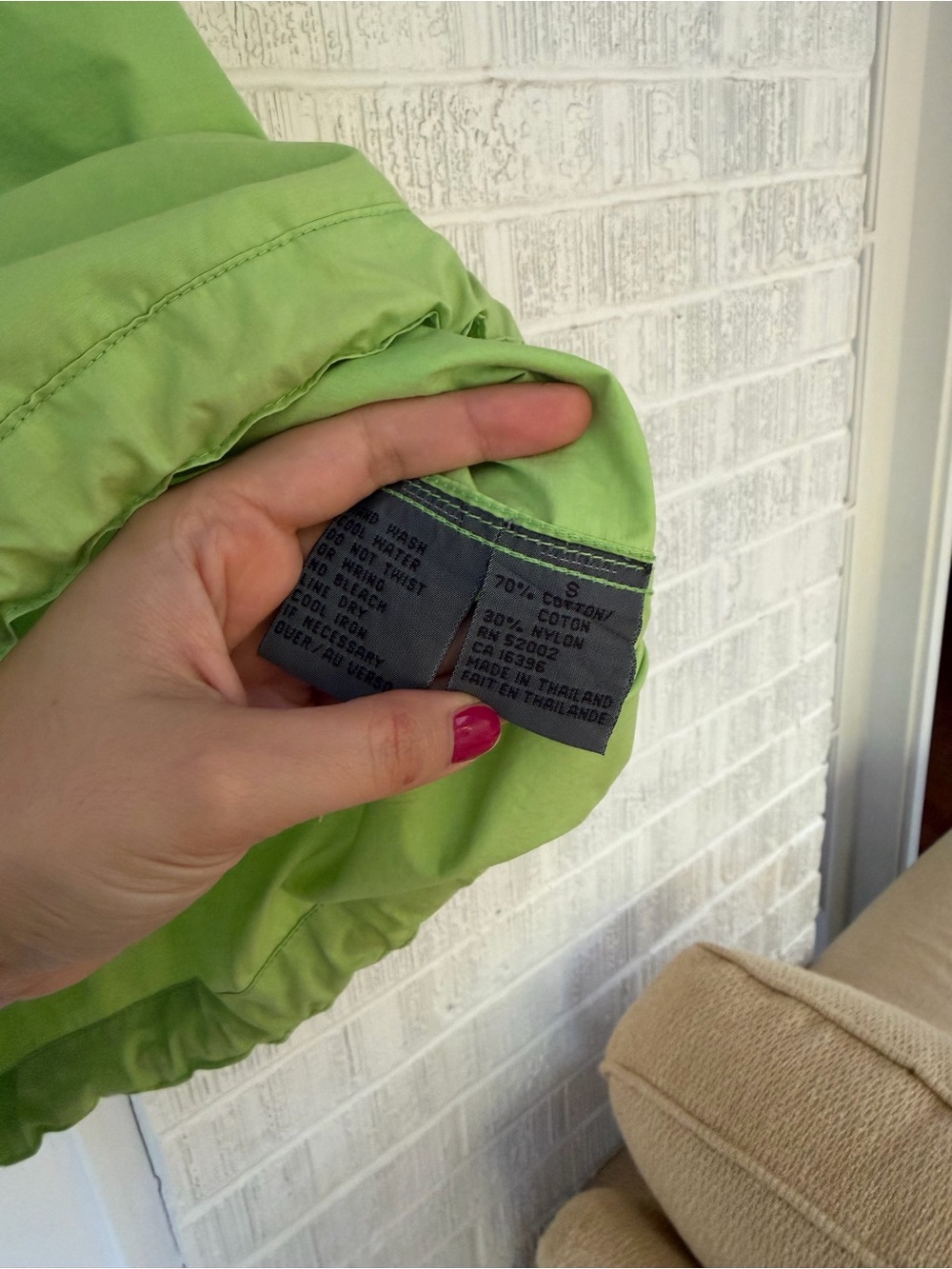 Lightweight Green Anorak Jacket with Hood - Picture 3 of 4